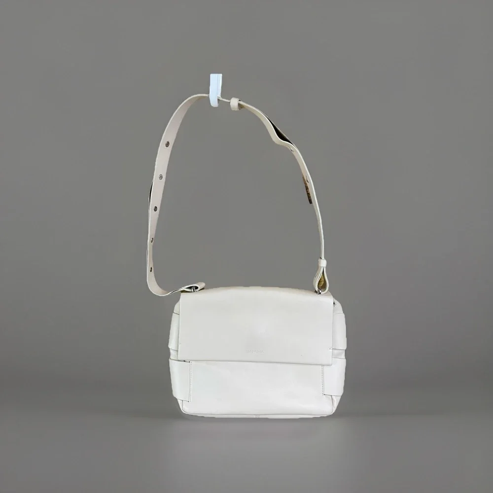 LIA NUMA Satchel‎ Shoulder Handbag Genuine Calf Leather Made In Italy